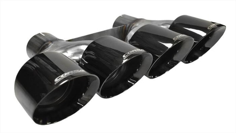 Corsa 15-15 Chevrolet Corvette 6.2L V8 Quad 45in Polished Black Pro-Series Tip Kit 14062BLK