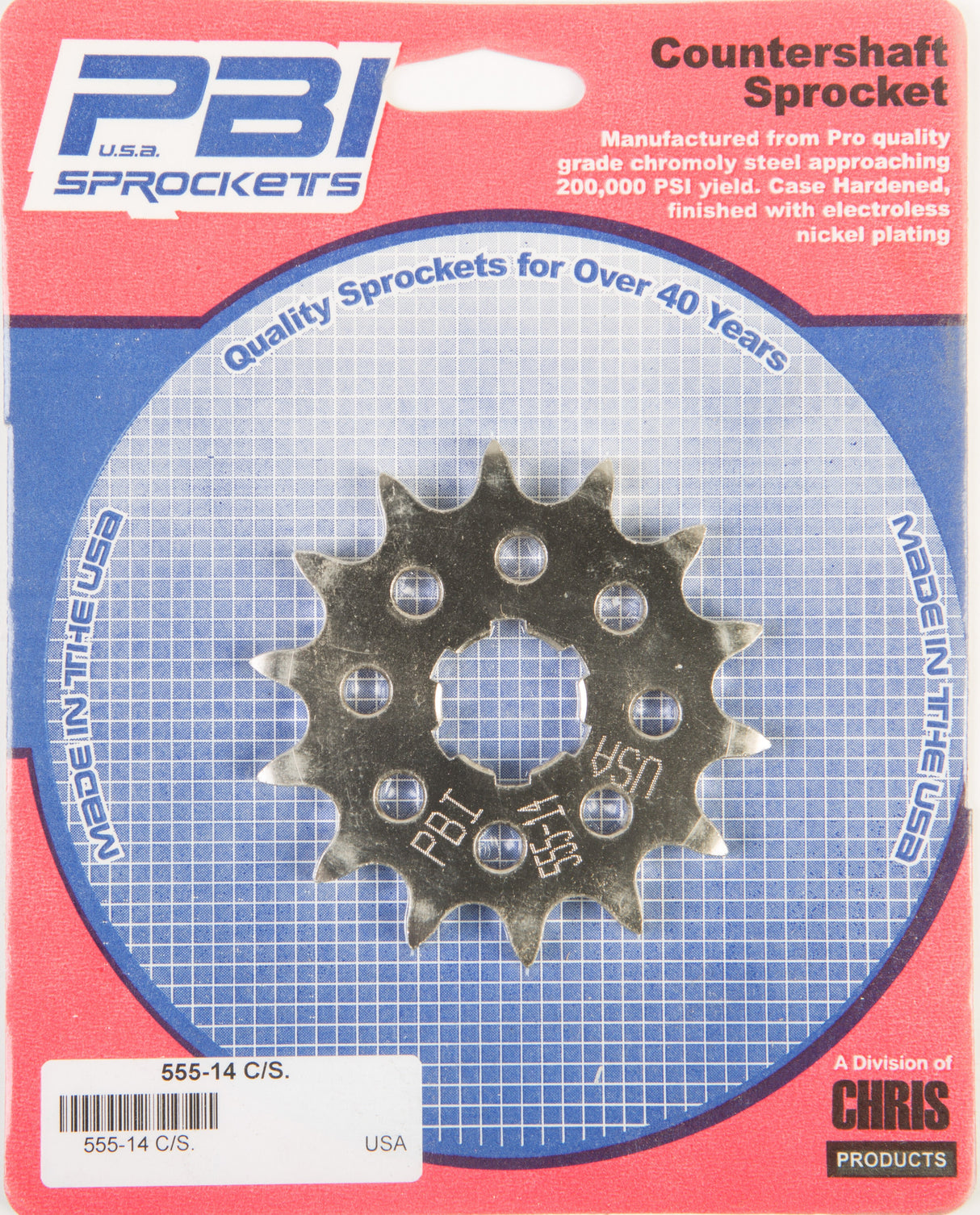 PBIFront Cs Sprocket Steel 14t-520 Kaw/Suz/Yam555-14