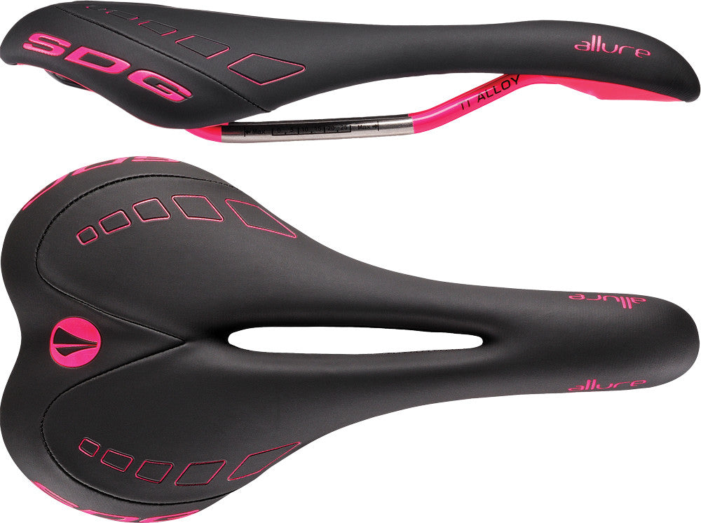 SDG COMPONENTS Allure Saddle Ti-Alloy Black/Pink 7113