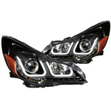 ANZO 2010-2014 Subaru Outback Projector Headlights w/ U-Bar Black 111285