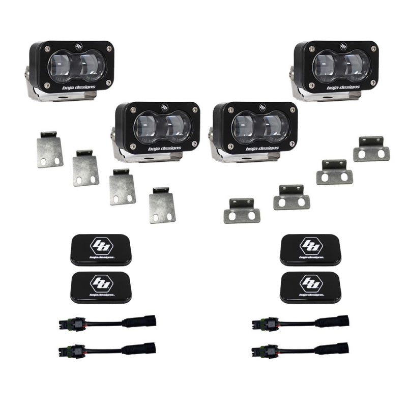 Baja Designs 21-22 Ford F-150 Raptor S2 SAE Dual Fog Pocket Light Kit - Clear 448166