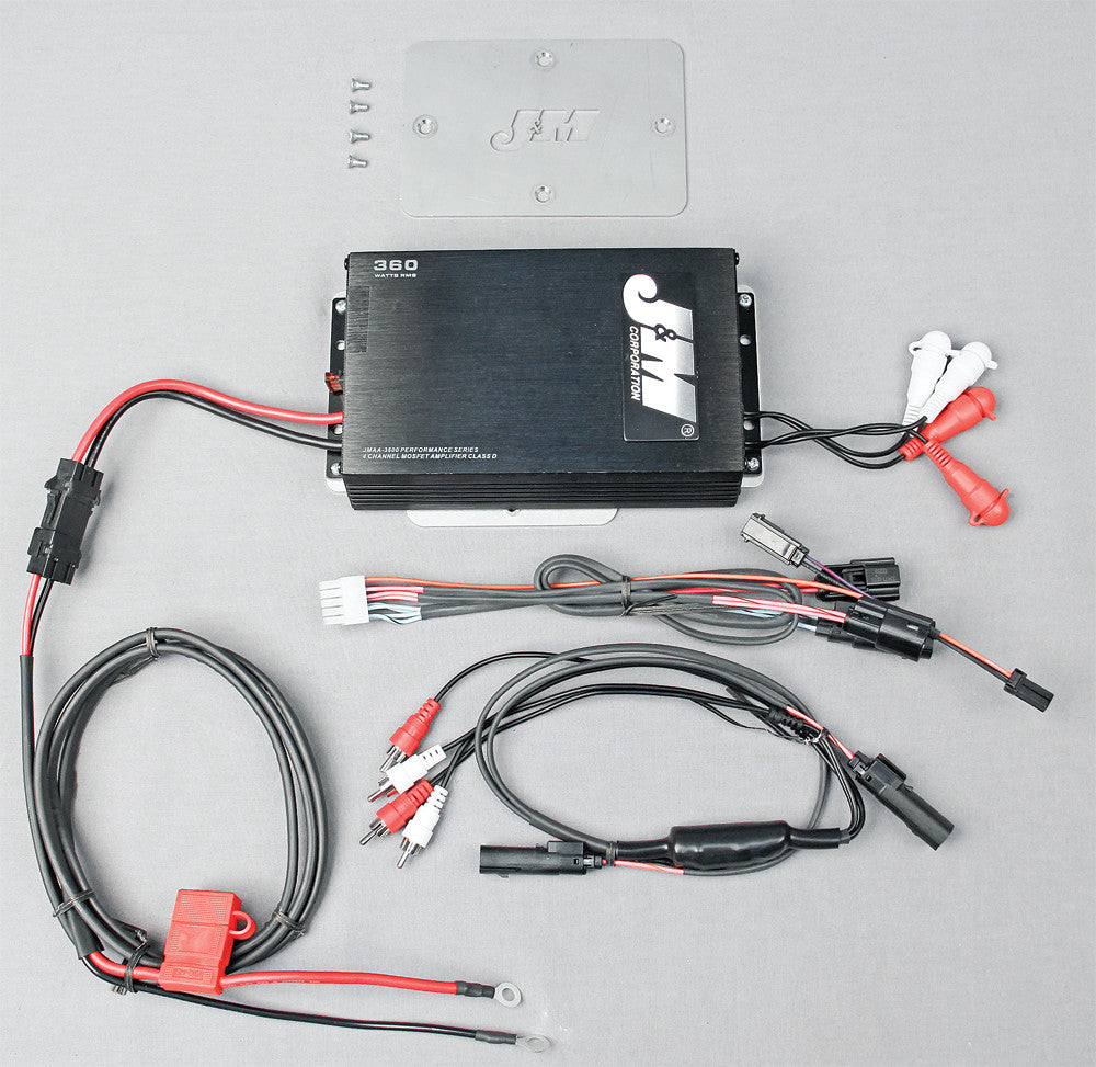 J&MPerf Series 360w Rms 4-Ch Amp Kit 7.25"X4.75"X1.75"JMAA-3600HR15-RC