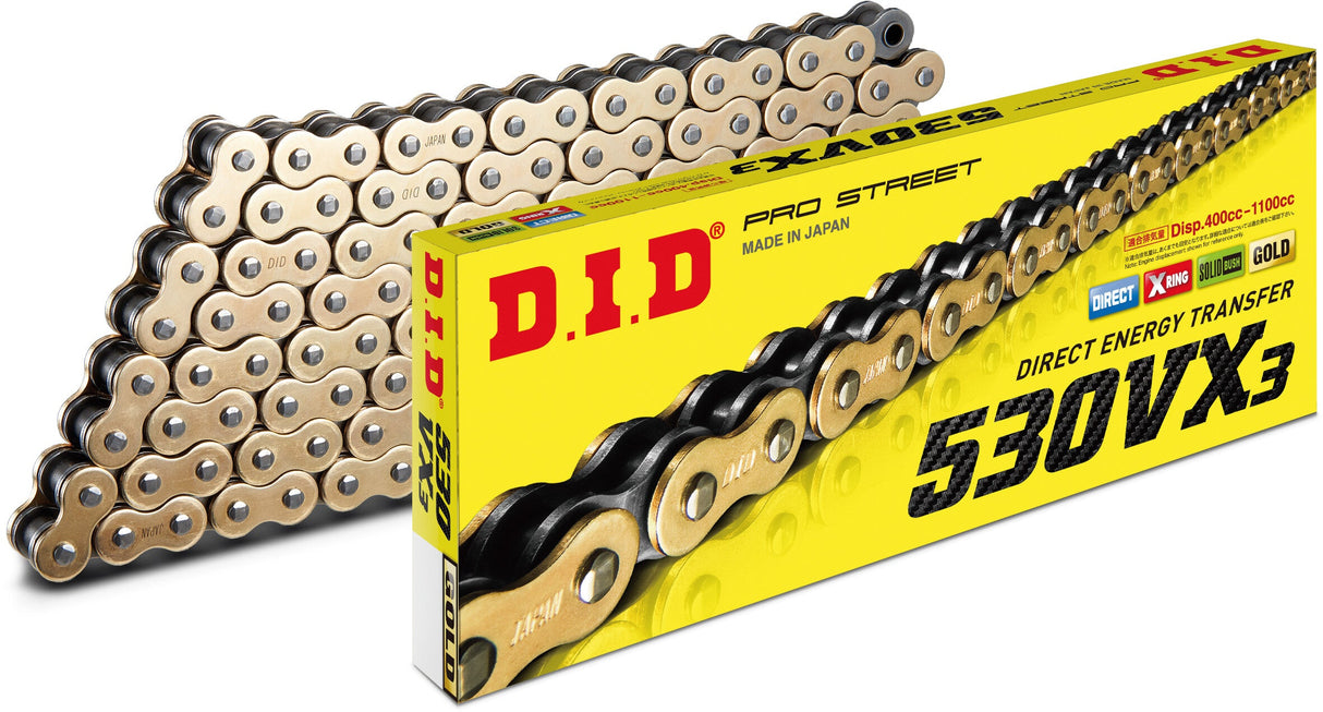 D.I.D Chain 530vx3 130l Gold 530VX3G130ZB