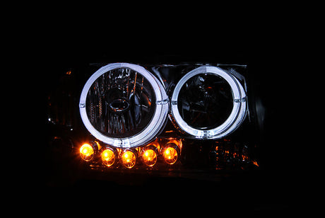 ANZO 2009-2010 Toyota Corolla Crystal Headlight Black Amber 121541