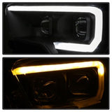 xTune Toyota Tacoma 16-18 DRL Light Bar Projector Headlights - Black PRO-JH-TTA16-LBDRL-BK 9039256