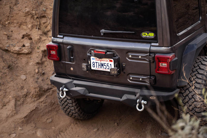 DV8 Offroad 18-22 Jeep Wrangler JL Spare Tire Delete Kit w/Light Mounts TSJL-03