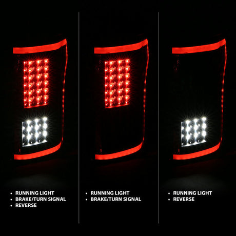 ANZO 2015-2017 Ford F-150 LED Taillights Black 311285