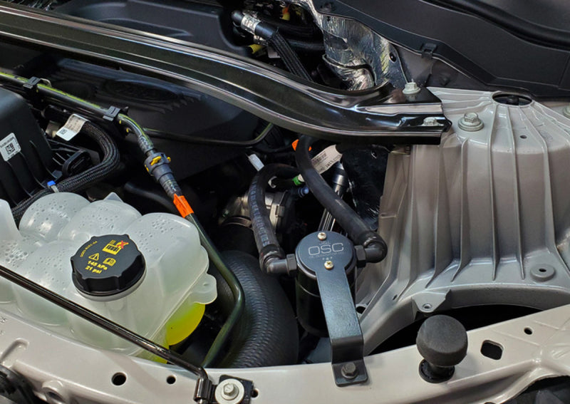 J&L 2020-2022 Ford Explorer 2.3L EcoBoost Driver Side Oil Separator 3.0 - Black Anodized 3055D-B