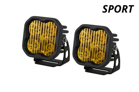 Diode Dynamics SS3 LED Pod Sport - Yellow Flood Standard (Pair) DD6125P