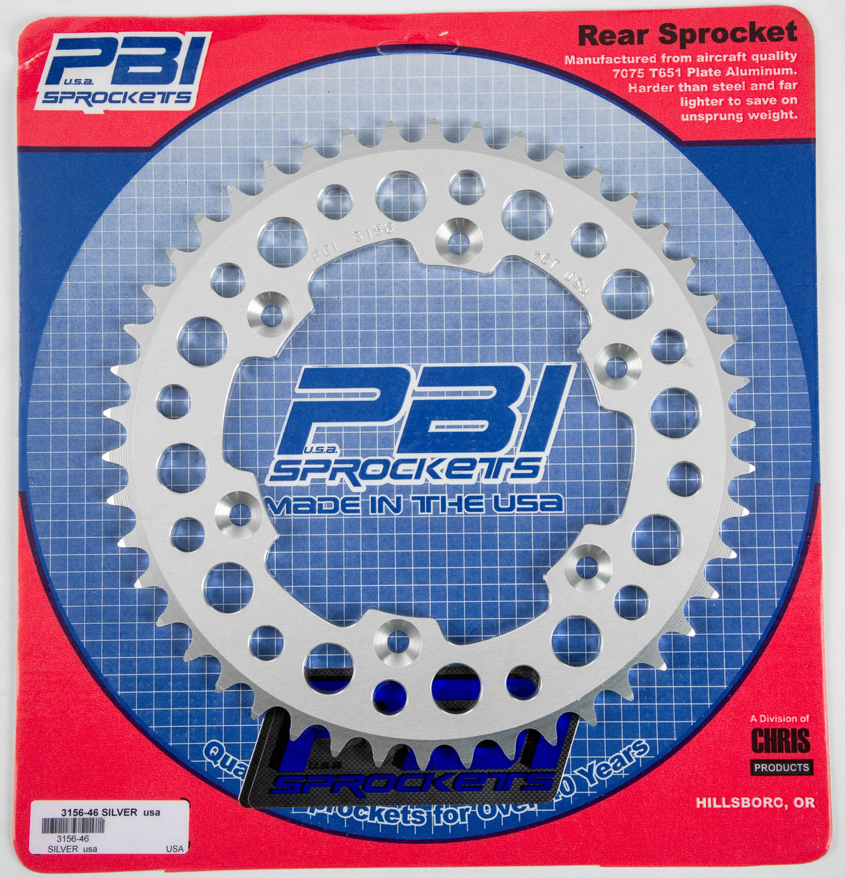PBIRear Sprocket Aluminum 46t-520 Hon/Yam3156-46-3