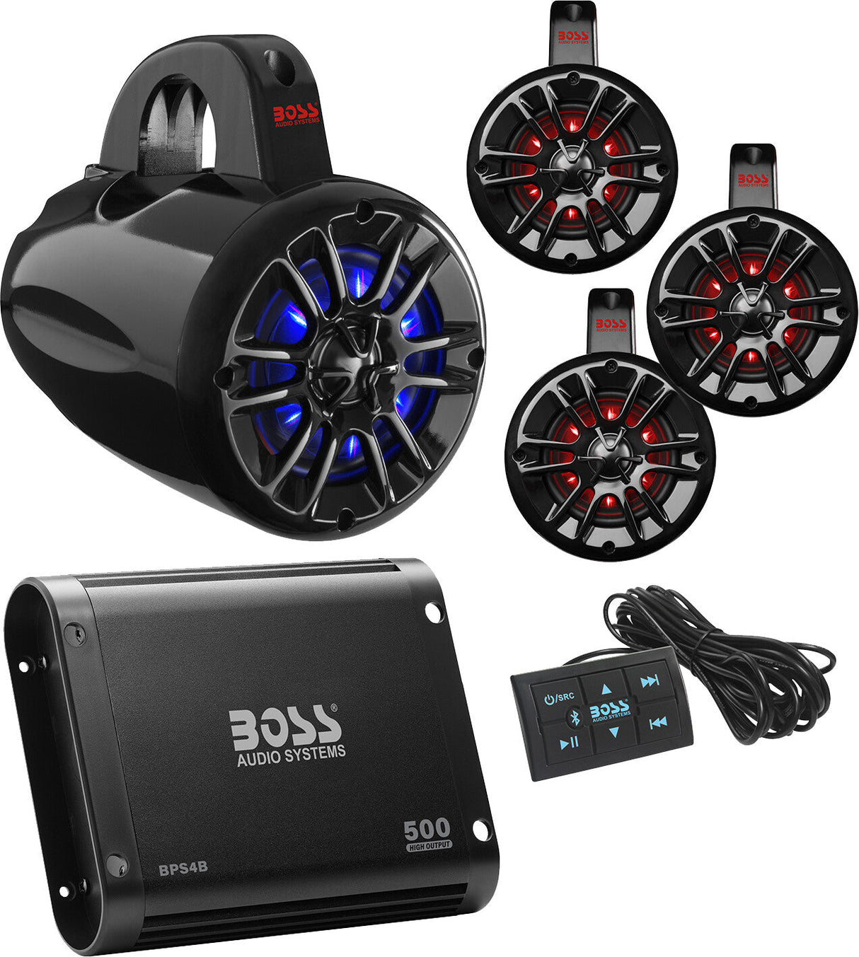 BOSS AUDIO Universal 4 Speaker Kit For Utv UNI4RGB