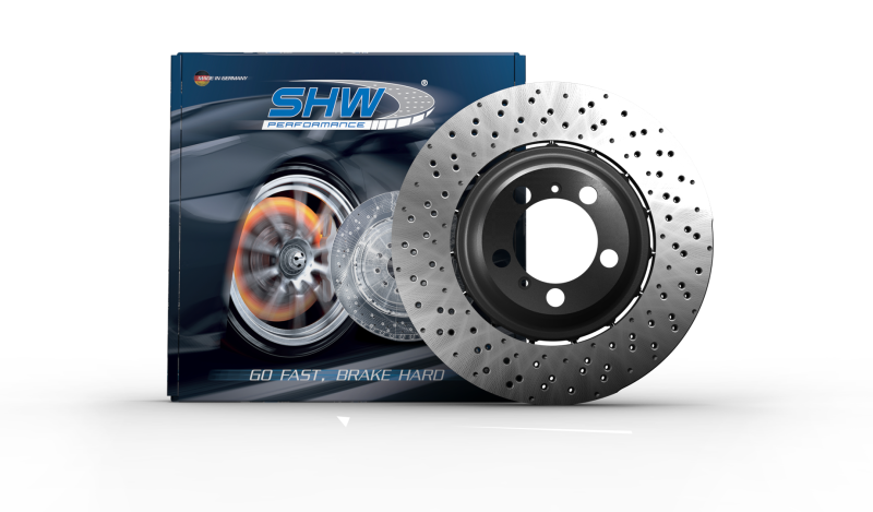 SHW 10-11 Porsche 911 GT3 3.8L w/o Ceramics Left Rear Drill-Dimp LW Brake Rotor (99735240598) PRL40598