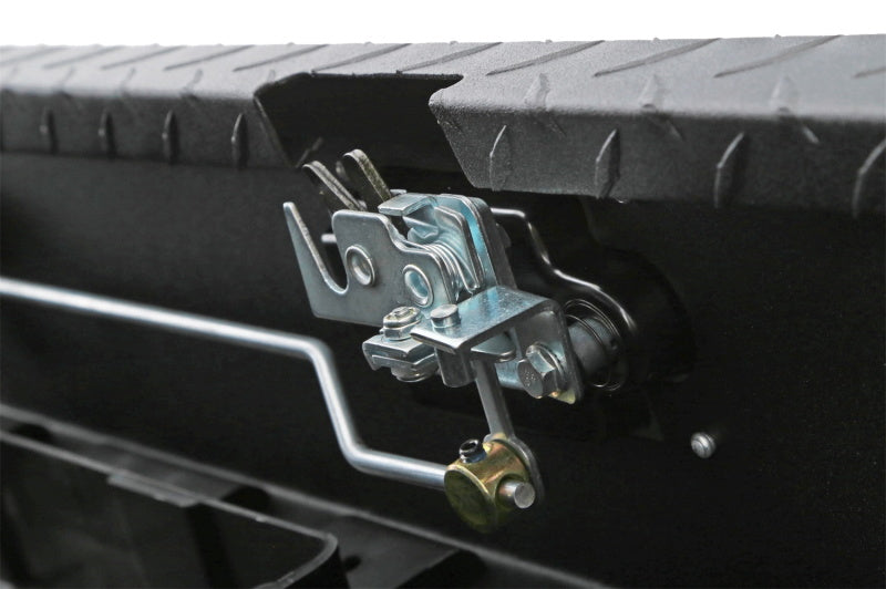 Deezee Universal Tool Box - Red Crossover - Single Lid Black BT Pull Handle (Low/Txt Blk) DZ 10170LTB