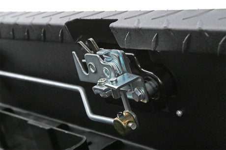 Deezee Universal Tool Box - Red Crossover - Single Lid Black BT Pull Handle (Low/Txt Blk) DZ 10170LTB