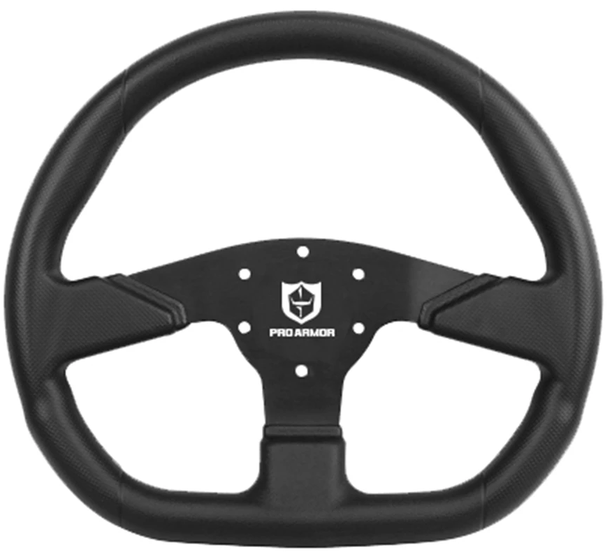 PRO ARMOR 13.75 "D" Shape Steering Wheel Black A19UZ283BL