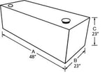 Tradesman Steel Rectangular Liquid Storage Tank (Full Size) - White 83010T