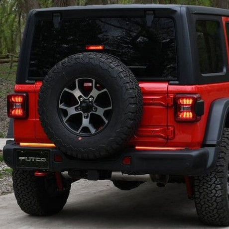 Putco 18-22 Jeep Wrangler JL/19-22 Ram 1500 18in Split Light Blade Direct Fit Kit Red/Amber/White 9200918-04