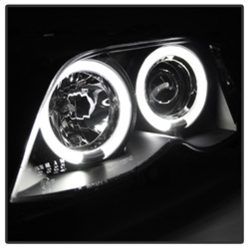 Spyder BMW E46 3-Series 02-05 4DR Projector Headlights 1PC LED Halo Blk PRO-YD-BMWE4602-4D-AM-BK 5042415