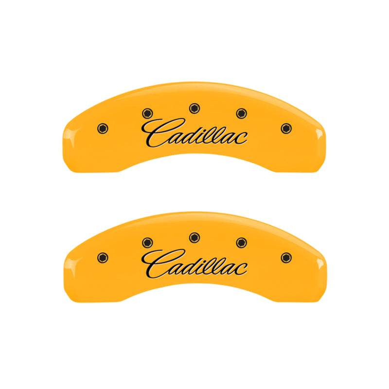 MGP 4 Caliper Covers Engraved Front & Rear Escalade Black finish silver ch 35015SESCBK