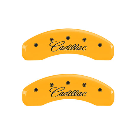 MGP 4 Caliper Covers Engraved Front & Rear Escalade Black finish silver ch 35015SESCBK