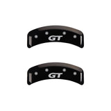 MGP 4 Caliper Covers Engraved Front Mustang Engraved Rear SN95/GT Black finish silver ch 10095SMG1BK