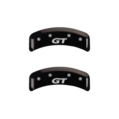 MGP 4 Caliper Covers Engraved Front Mustang Engraved Rear SN95/GT Black finish silver ch 10095SMG1BK