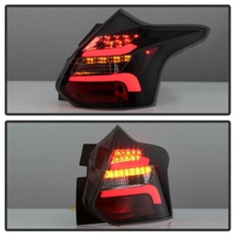 Spyder 12-14 Ford Focus 5DR LED Tail Lights - Black Smoke (ALT-YD-FF12-LED-BSM) 5085146