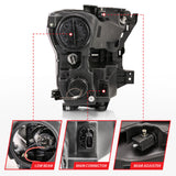 ANZO 15-17 Ford F-150 Project Headlights w/ Plank Style Design Black w/ Amber Sequential Turn Signal 111408