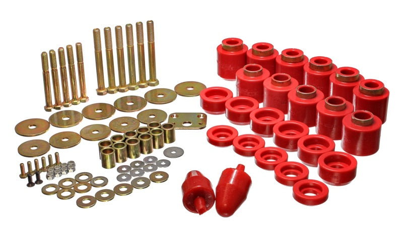 Energy Suspension 1in Body Lift Kit - Red 2.4108R