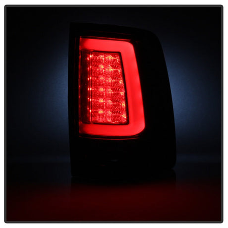 Spyder 09-16 Dodge Ram 1500 Light Bar LED Tail Lights - Red Clear ALT-YD-DRAM09V2-LED-RC 5084040