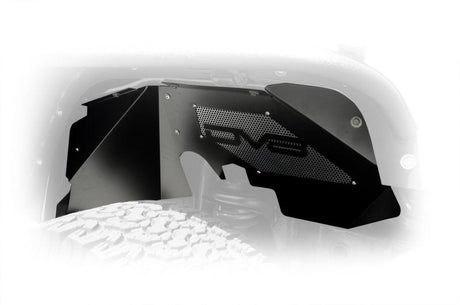 DV8 Offroad 07-18 Jeep Wrangler JK Front Aluminum Inner Fender - Black INFEND-01FB