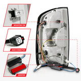 ANZO 15-21 Chevrolet Colorado Full LED Tail Lights w/ Red Lightbar Black Housing Clear Lens 311432