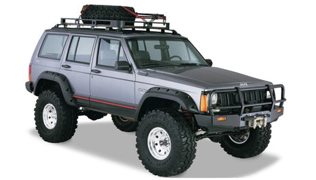 Bushwacker 84-01 Jeep Cherokee Cutout Style Flares 4pc Fits 4-Door Sport Utility Only - Black 10911-07