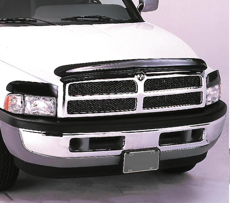 AVS 08-10 Ford F-250 (Behind Grille) Bugflector Deluxe 3pc Medium Profile Hood Shield - Smoke 45056