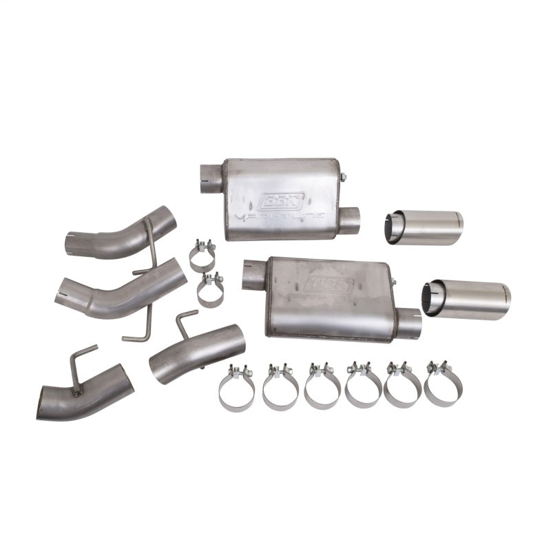 BBK Vari-Tune Axle Back Exhaust Kit 2 Adjustable Performance Mufflers 2-3/4 Pipe 4 in. Tips 41065