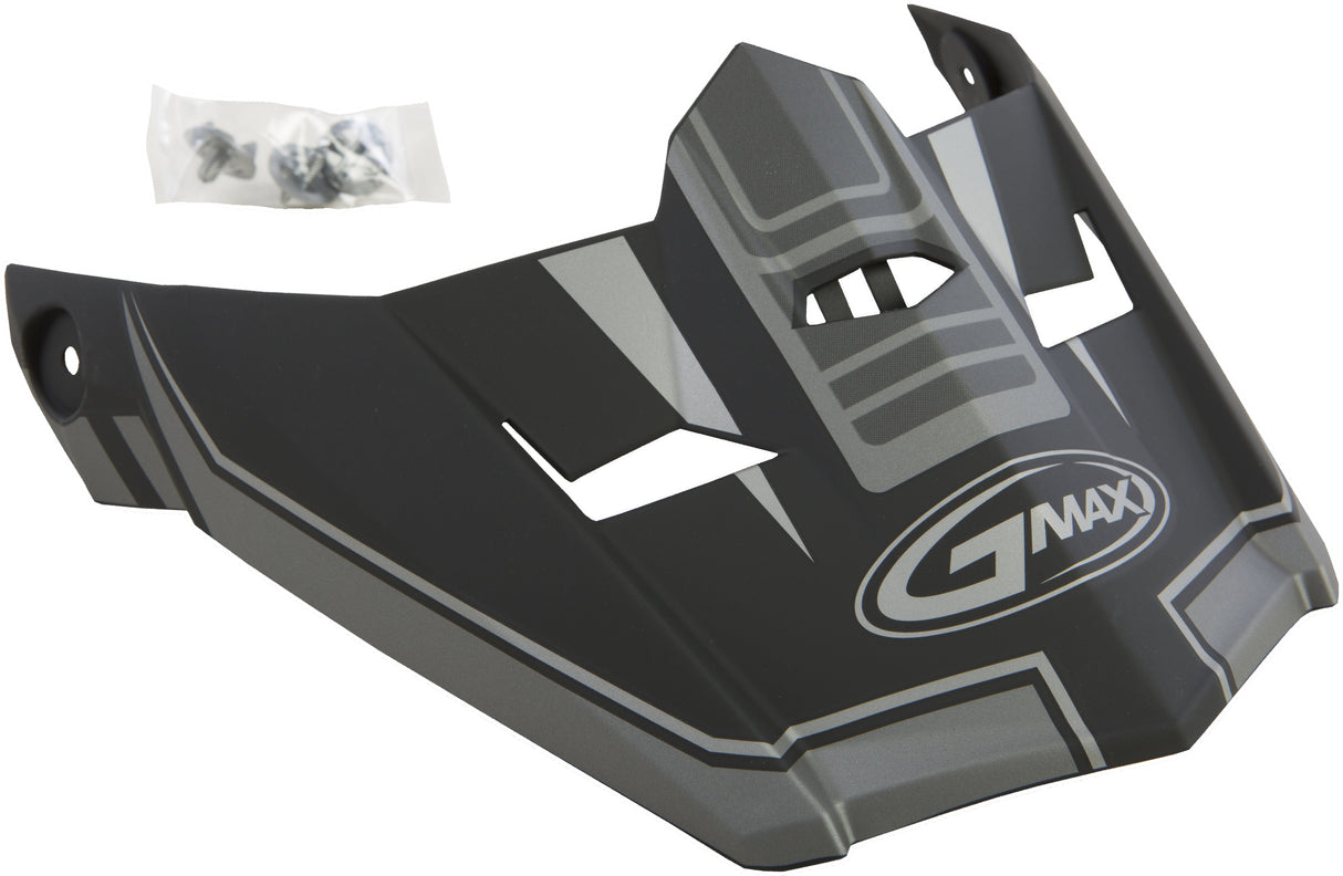 GMAX Visor W/Screws Uncle Mx-46 Matte Black/Silver Md-2x G046825