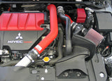 K&N 08-09 Mitsubishi Evo X Wrinkle Red Typhoon Short Ram Intake 69-6546TWR
