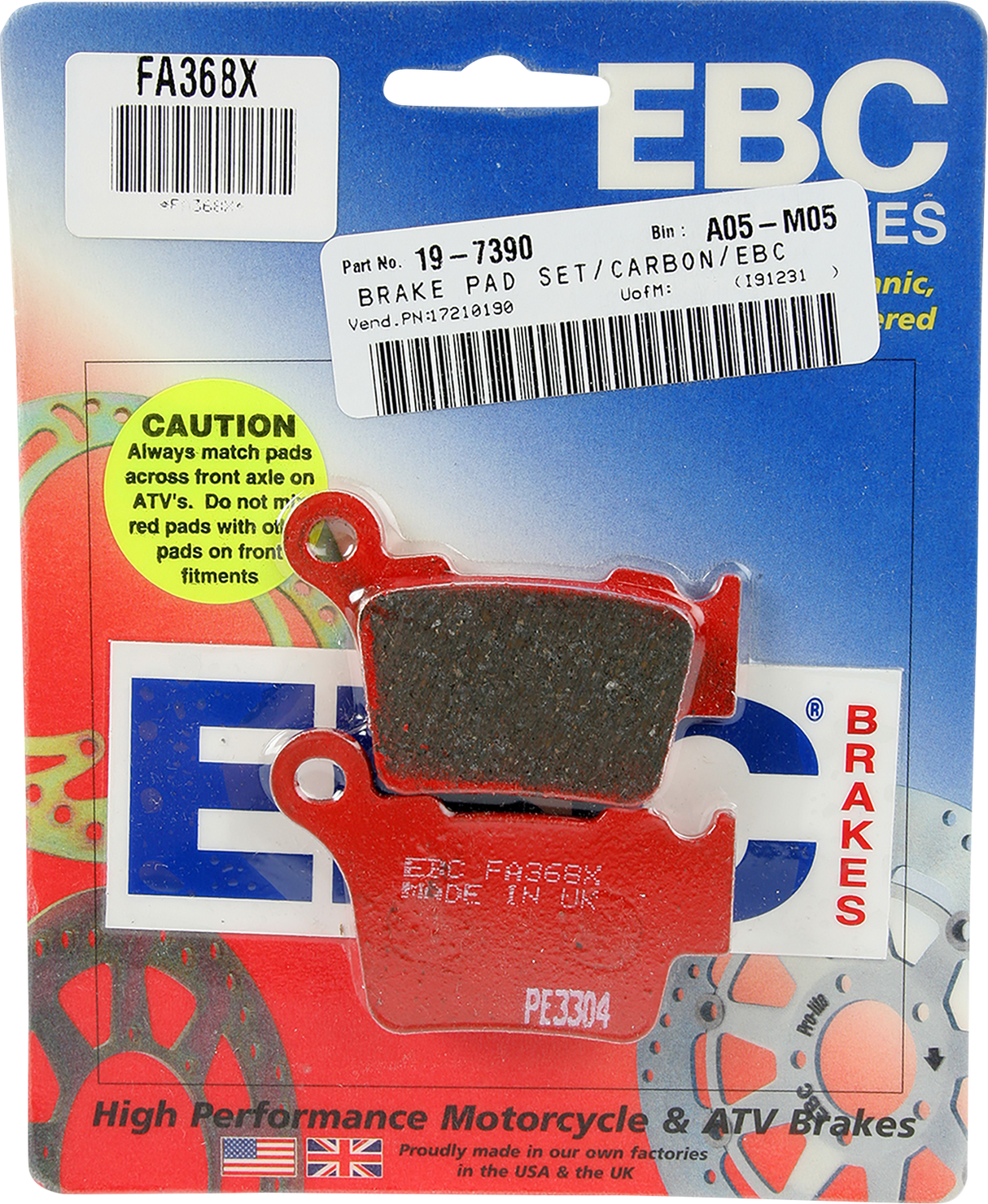 EBC Sport Carbon Brake Pads - FA368X FA368X