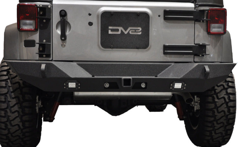 DV8 Offroad 07-18 Jeep Wrangler JK Full Length Rear Bumper w/ Lights RBSTTB-10