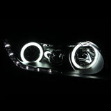ANZO 2006-2011 Honda Civic Projector Headlights w/ Halo Black (CCFL) 121454