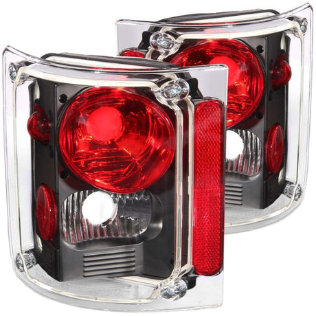 ANZO 1973-1987 Chevrolet C 10 Taillights Black 211016