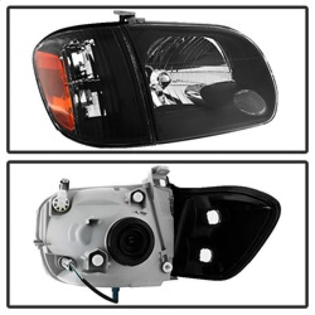 Xtune Toyota Tundra Double Cab 05-06 OEM Style Headlights & Corner Lights Black HD-JH-TTUN05-AM-BK 9034336