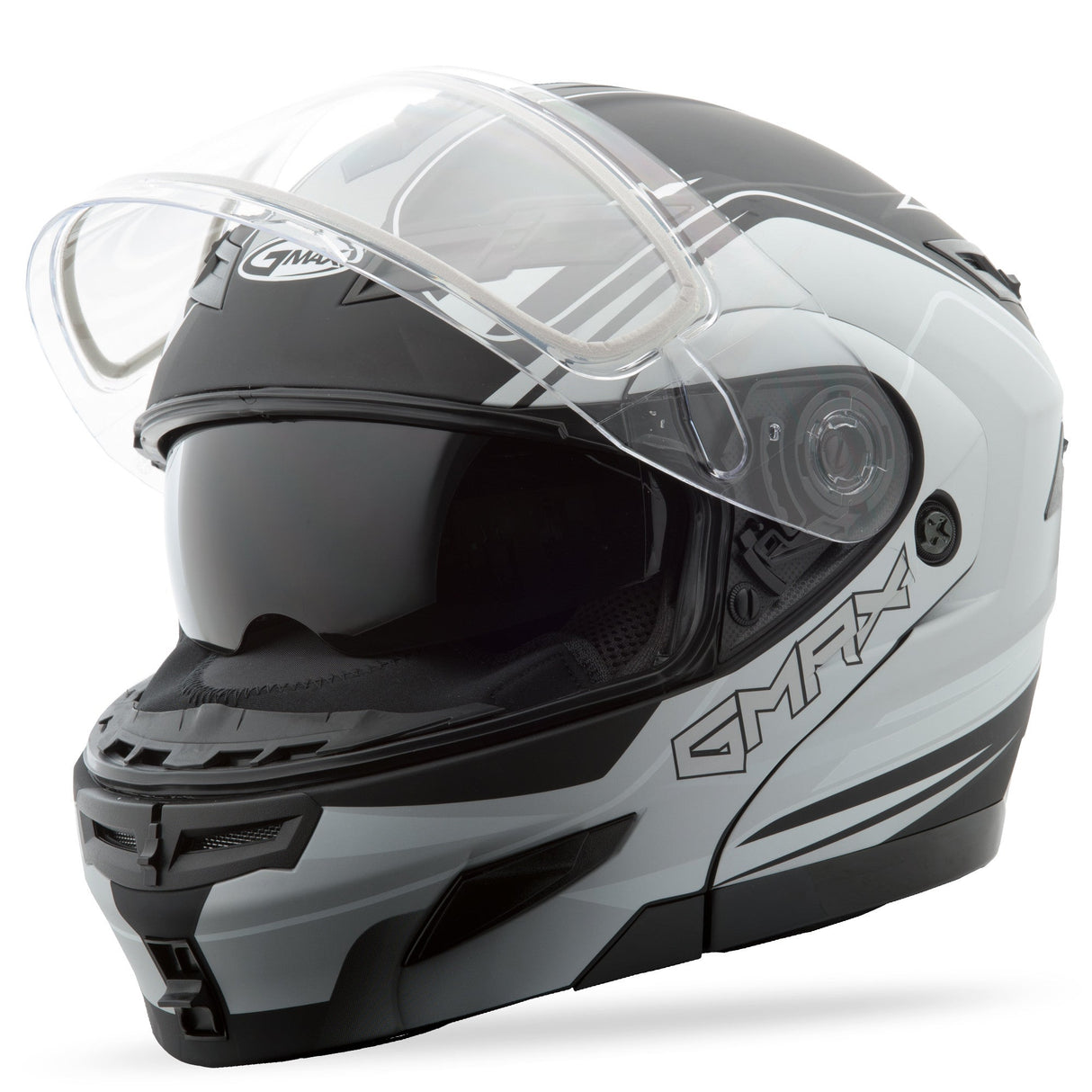 GMAX Gm-54s Modular Helmet Terrain Matte Black/White 2x G2546608