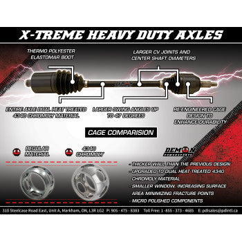 DEMON Axle - X-Treme - Heavy Duty - Rear Left Renegade /Outlander  PAXL-3021XHD