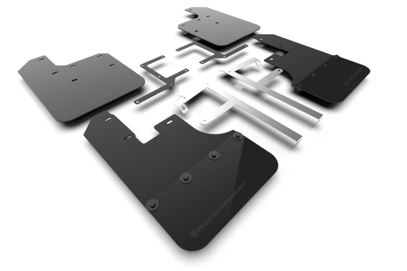 Rally Armor 19-22 Jeep Gladiator Black Mud Flap w/ Metallic Black Logo MF84-BLK-MBK