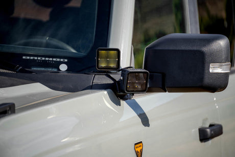 DV8 Offroad 2021 Ford Bronco A Pillar Dual Light Pod Drop Mounts LBBR-08
