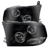 Spyder Dodge Ram 1500 09-14 Projector Headlights Halogen- LED Halo LED - Blk Smke PRO-YD-DR09-HL-BSM 5078407
