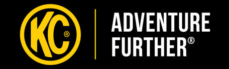 KC HiLiTES 17in. x 60in. Banner - Black w/Yellow 9902