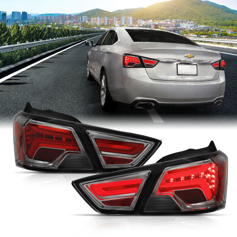 ANZO 14-18 Chevrolet Impala LED Taillights Smoke 321345
