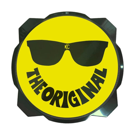 KC HiLiTES 6in. Hard Cover for Gravity Pro6 LED Lights (Single) - Smiley Face- Yellow/Black KC Logo 5114